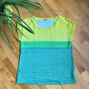 Gap ombré green and yellow tee